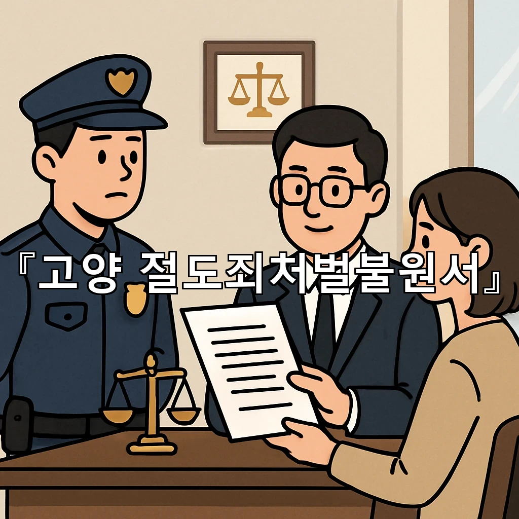 고양절도죄처벌불원서 준비할 때 놓치기 쉬운 문장 구성과 주의점