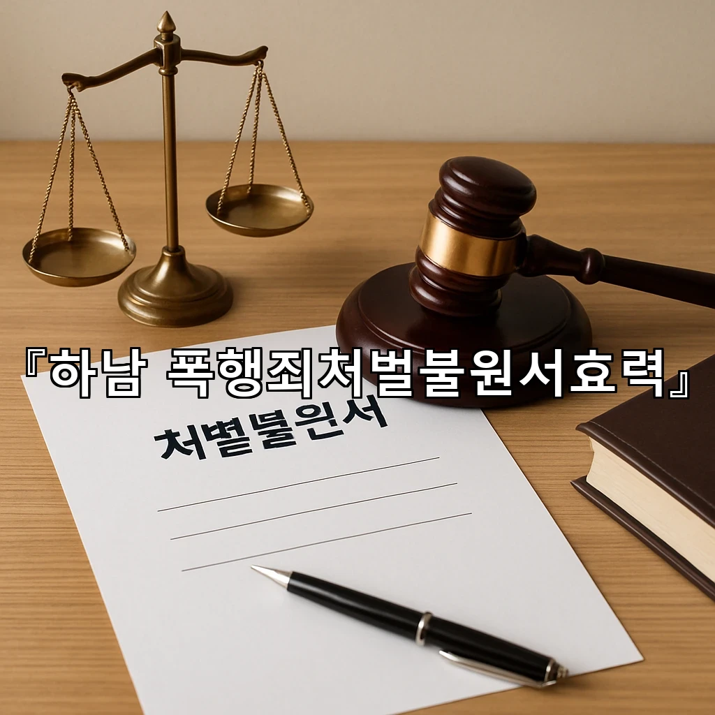 legal image 하남 폭행죄처벌불원서효력 4837