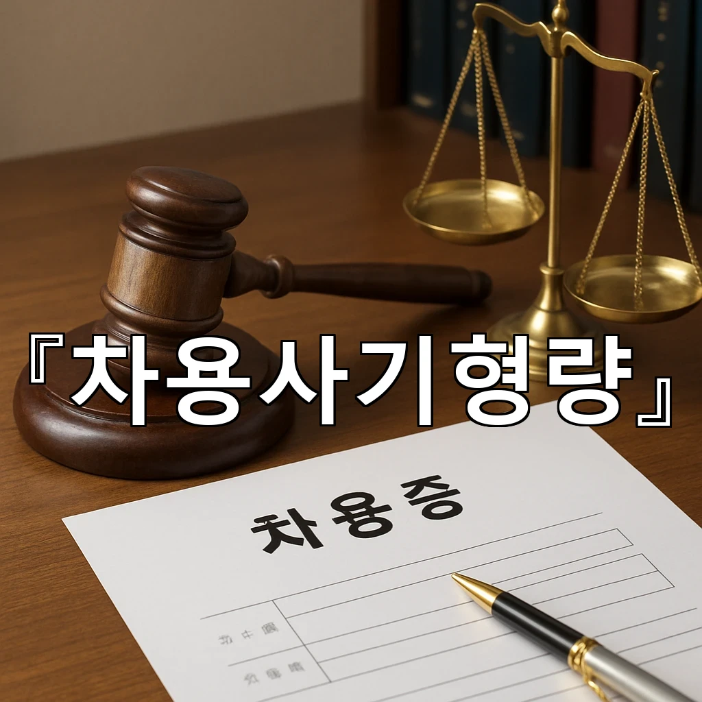 차용사기형량 금액보다 정황이 먼저 검토되는 이유와 대응 방식