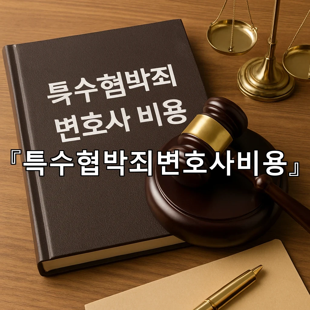 특수협박죄변호사비용 관련 오해를 줄이는 실무 관점의 체크리스트