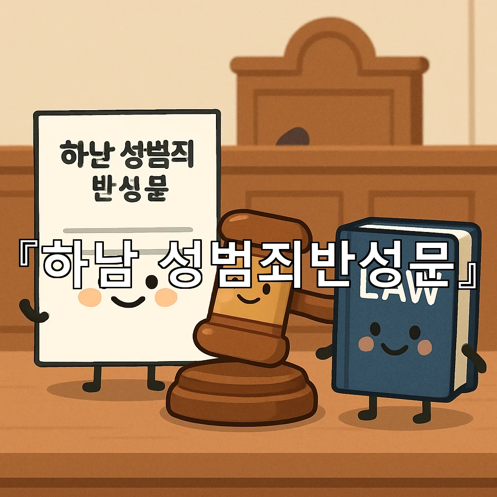 하남성범죄반성문 사건 뒤 돌아보는 마음의 정리와 책임의 방향
