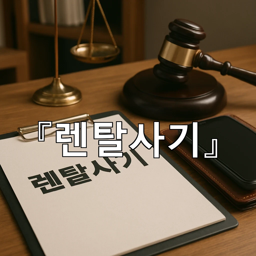 렌탈사기 의심이 들 때 기록과 정황을 차분히 모으는 실전 요령